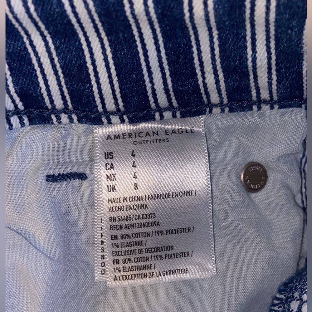 American Eagle Outfitters pinstripe Jean shorts - Picture 5 of 5